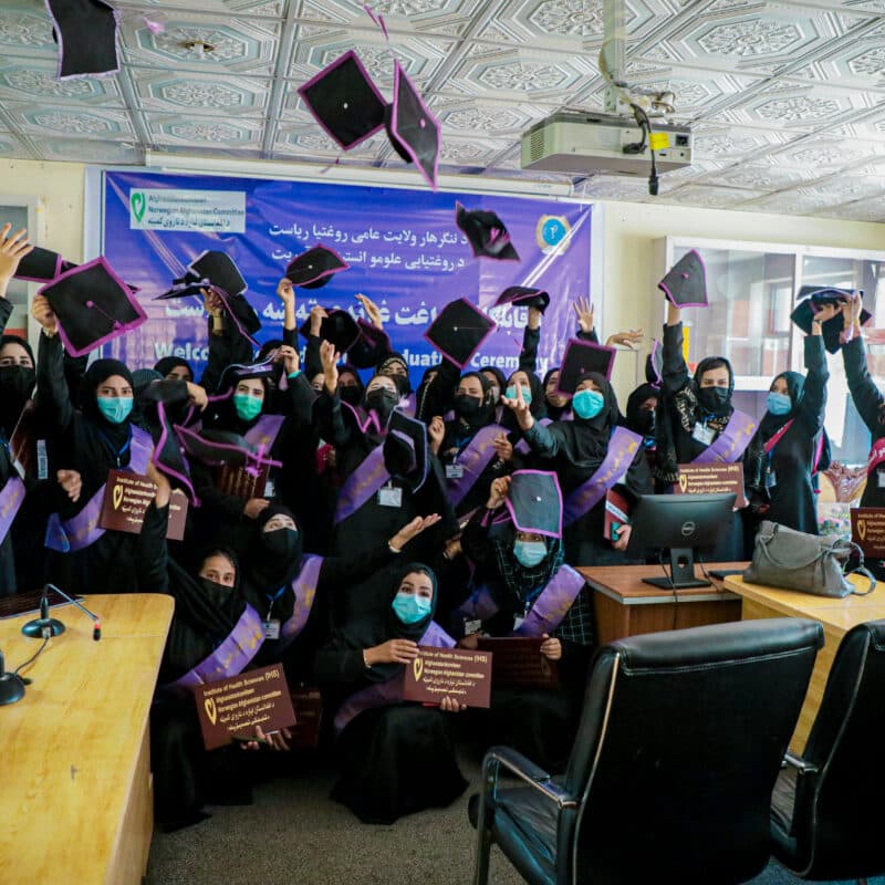 Group of women celebrating graduation